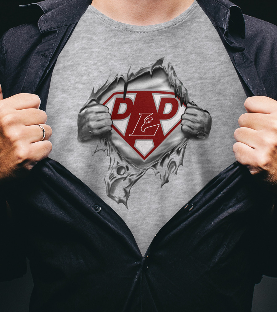La Crosse Eagles Super Dad L Logo Inside Torn T-Shirt