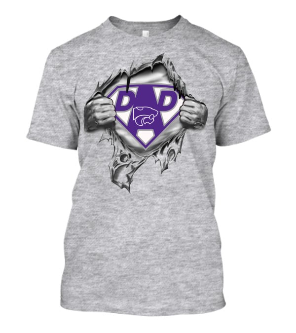 Kansas State Wildcats Super Dad Shield T-Shirt