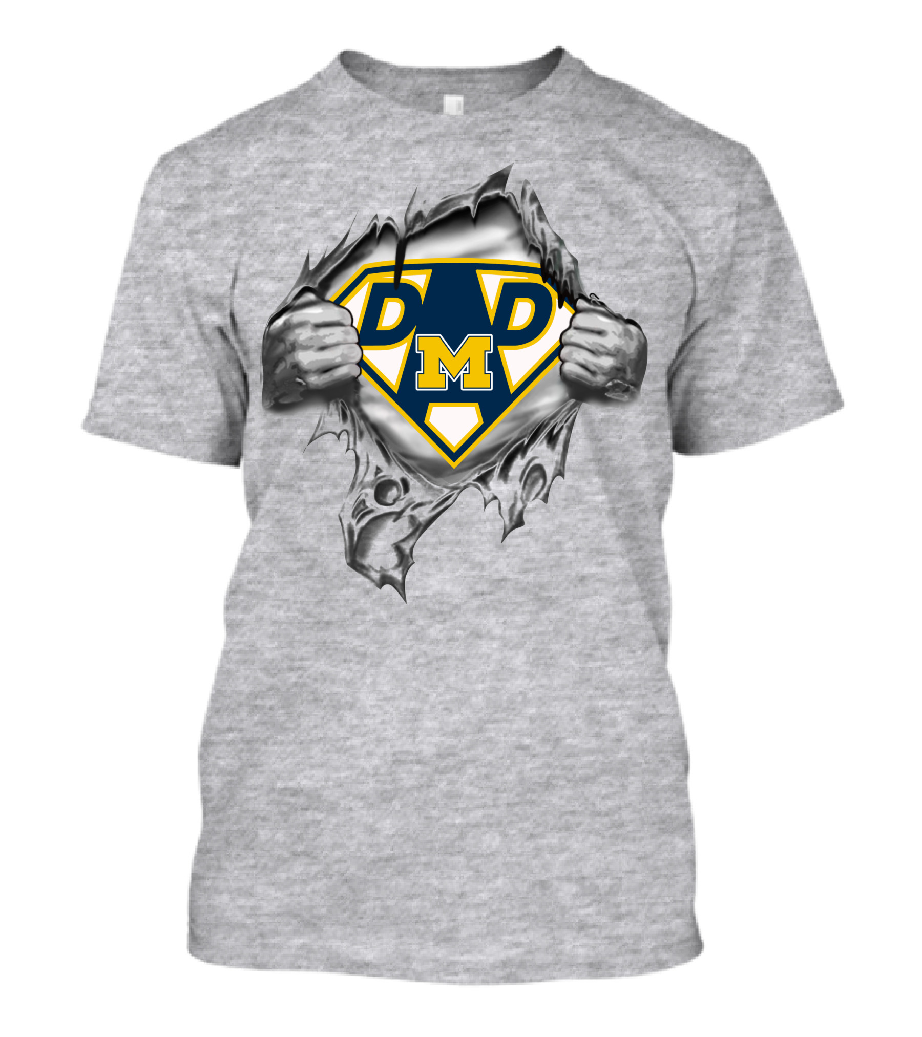 Michigan Wolverines Dad M Superhero T-Shirt