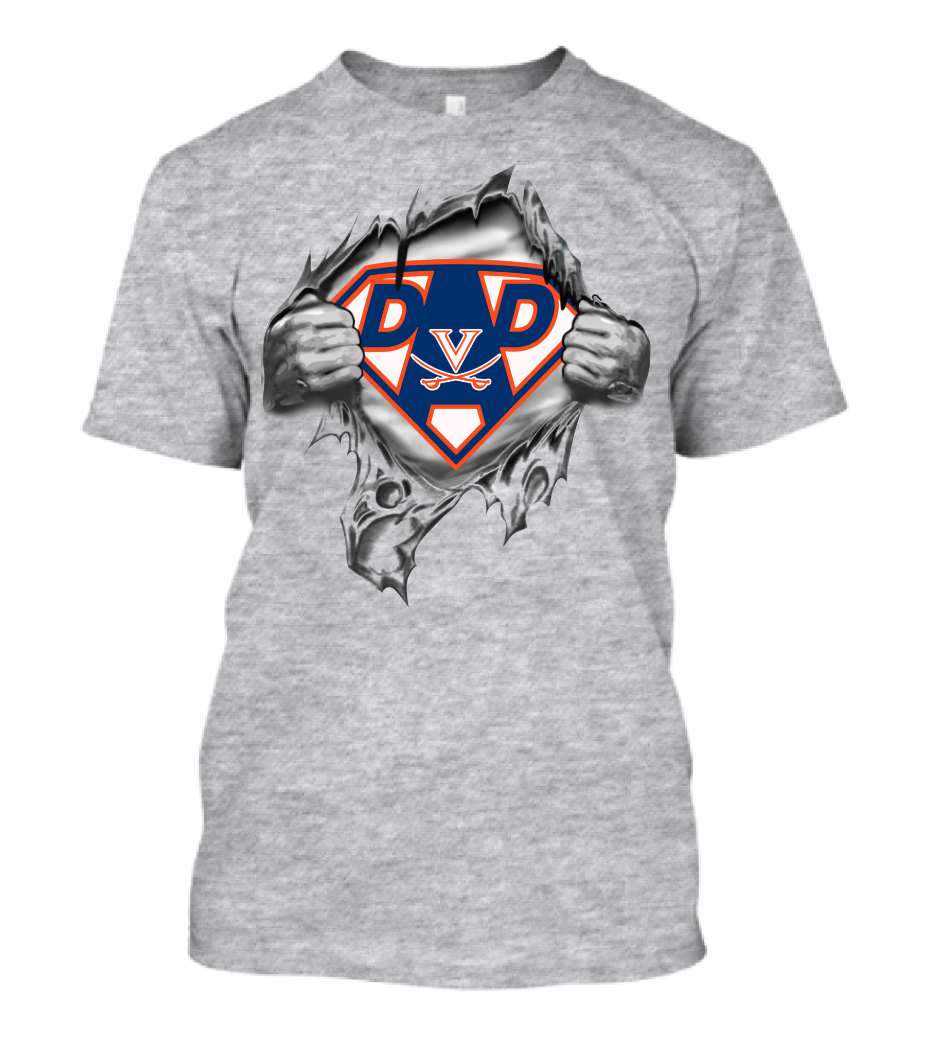 Virginia Cavaliers Super Dad V Symbol T-Shirt