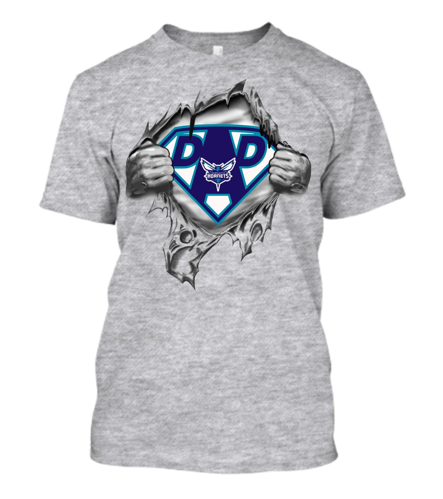 Charlotte Hornets Super Dad Logo Tearaway T-Shirt
