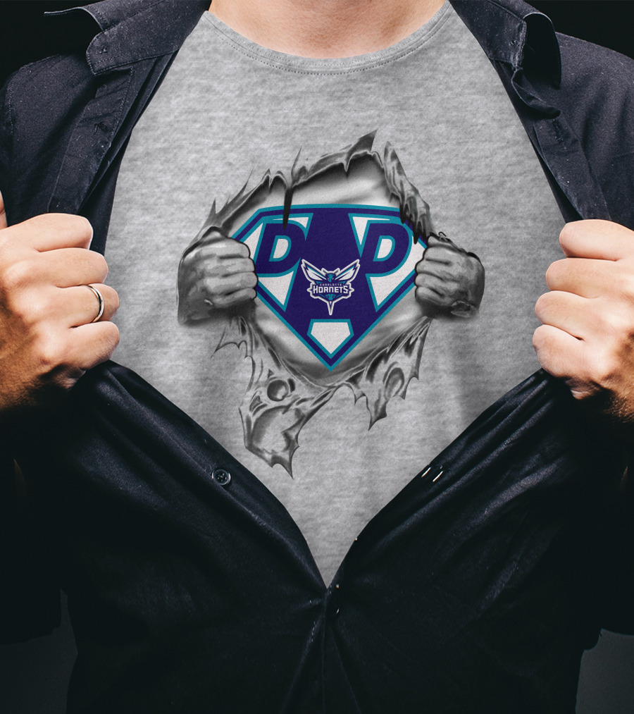 Charlotte Hornets Super Dad Logo Tearaway T-Shirt