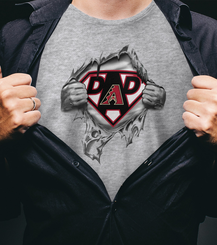 Arizona Diamondbacks Super Dad Logo Superman Style T-Shirt