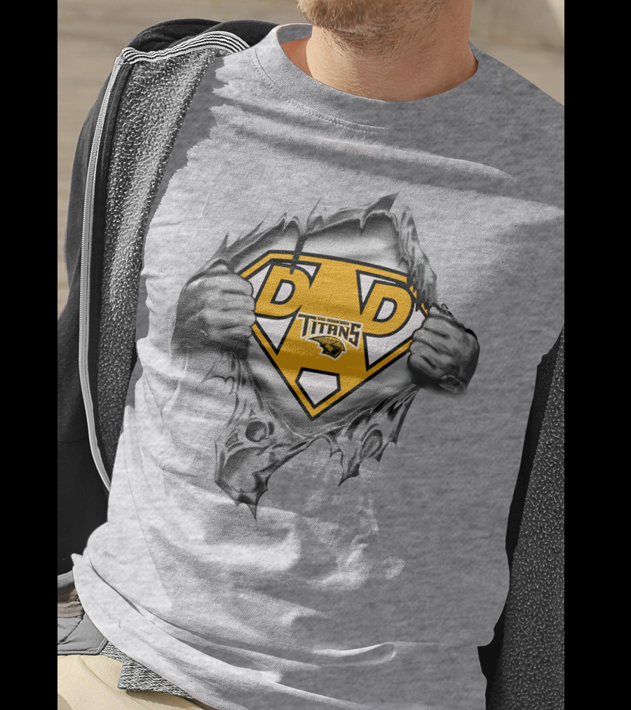 Oshkosh Titans Super Dad Hero Shield T-Shirt