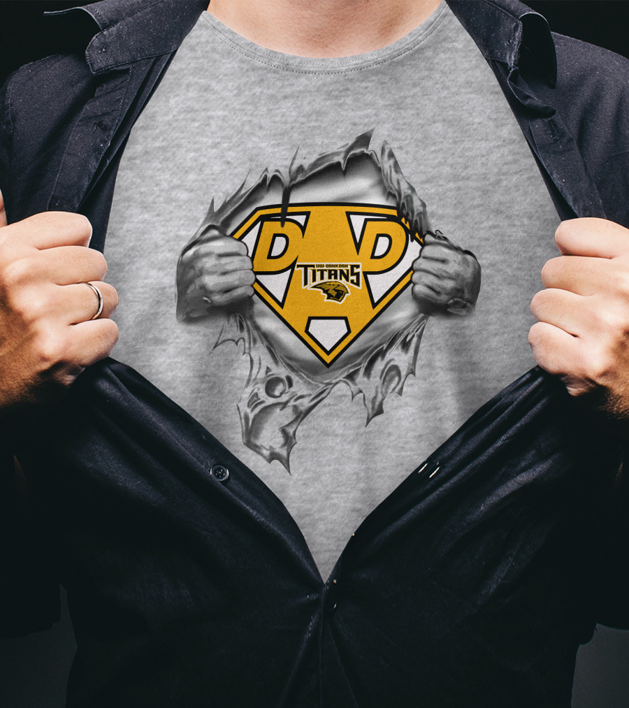 Oshkosh Titans Super Dad Hero Shield T-Shirt