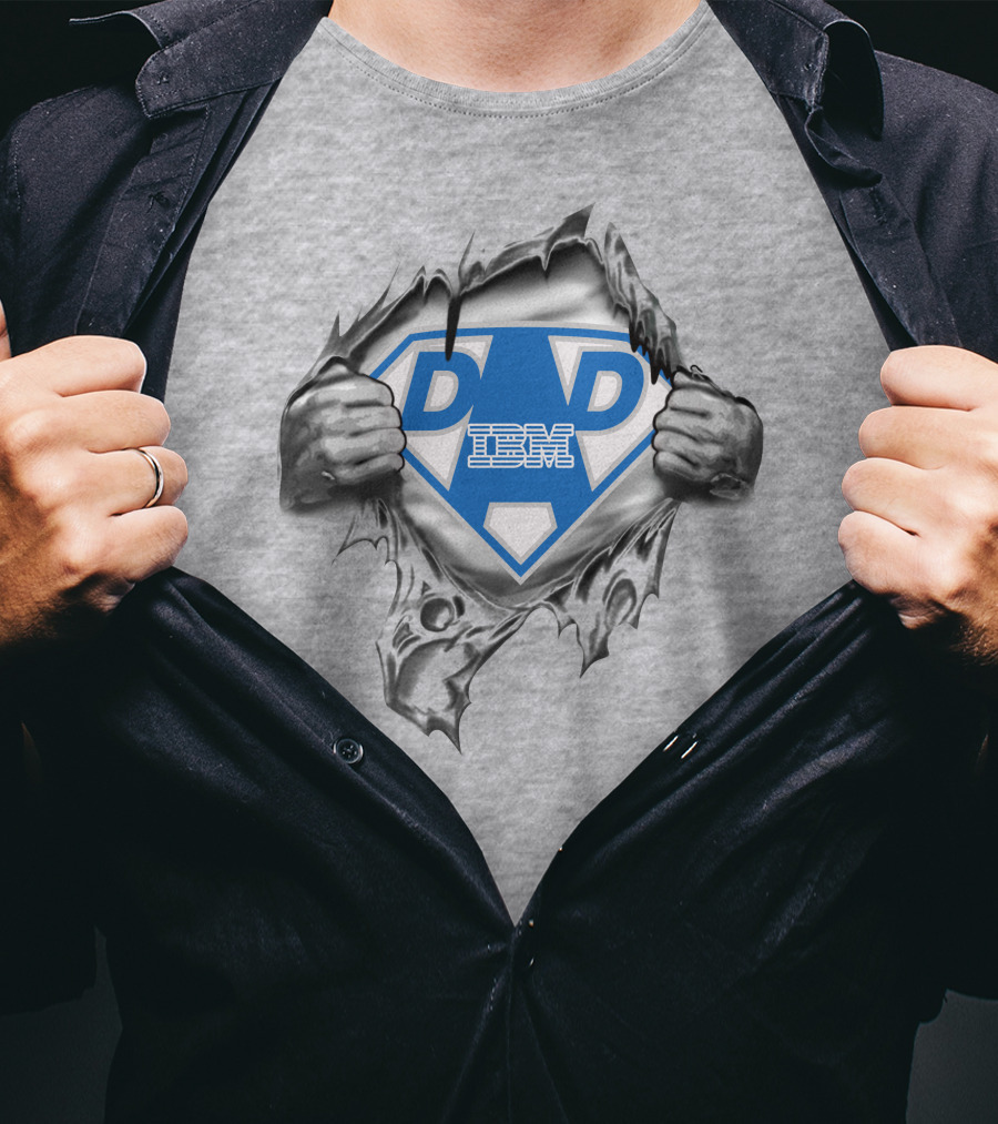 Ibm Super Dad Logo Superman Chest T-Shirt