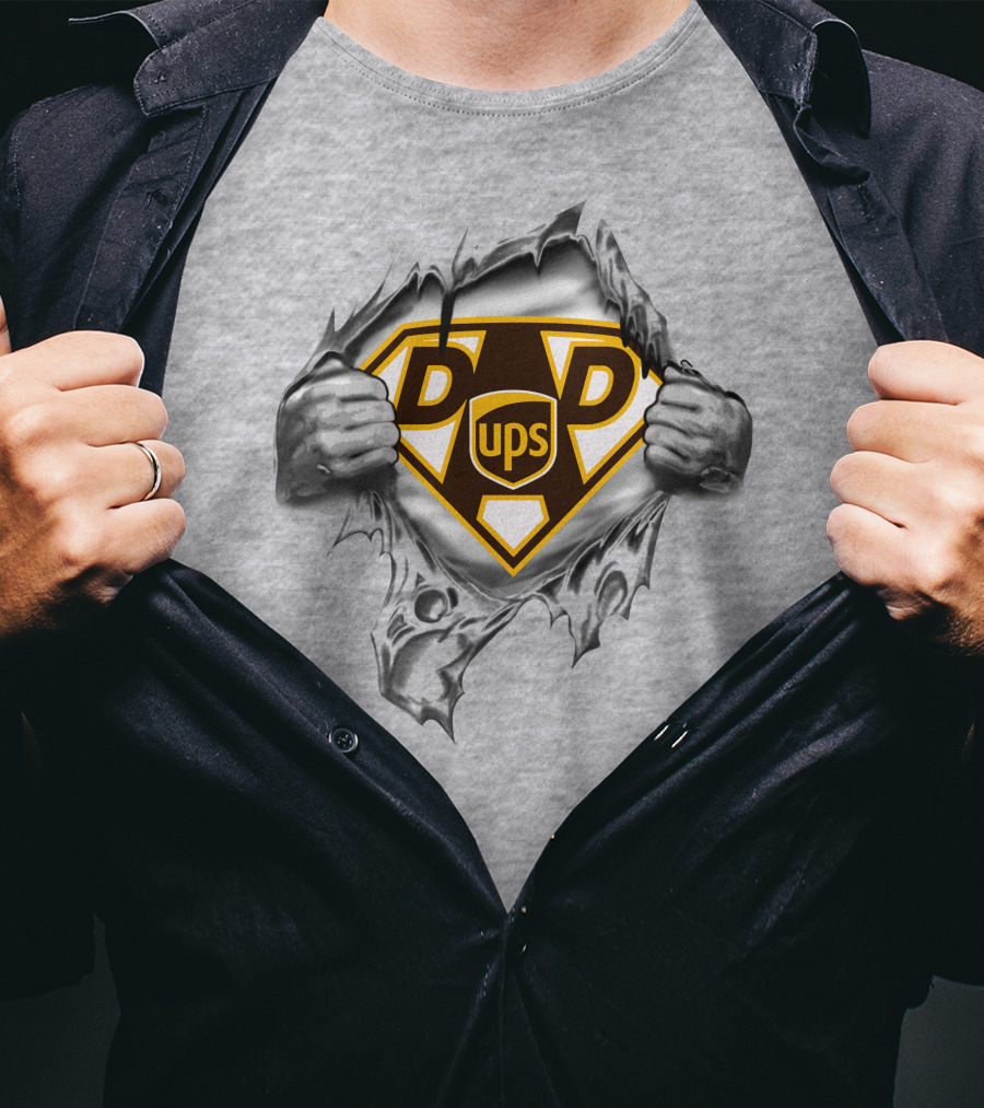 Ups Super Dad Shield Tee Hero Rip T-Shirt