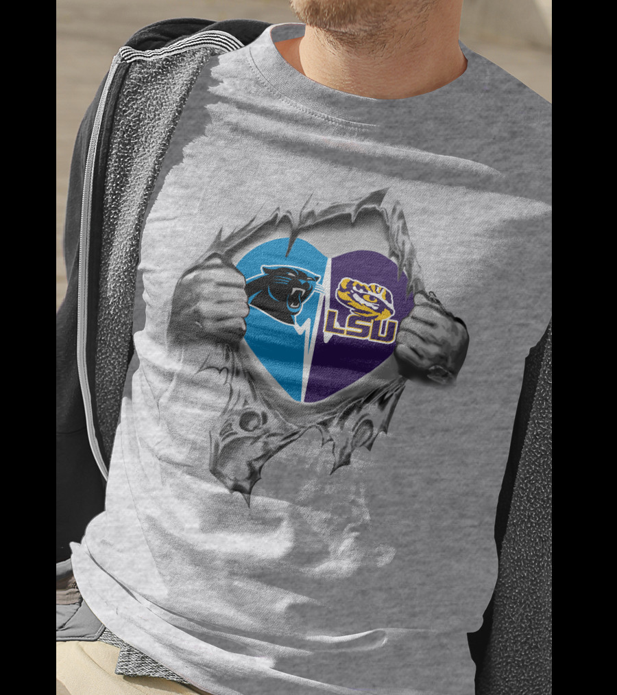 Panthers Lsu Tigers Heart T-Shirt