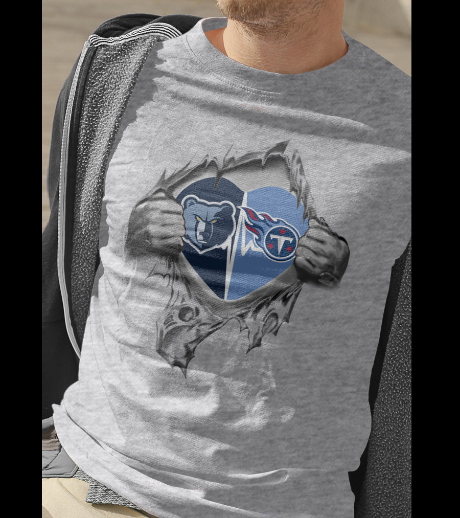 Memphis Grizzlies Titans Heart T-Shirt