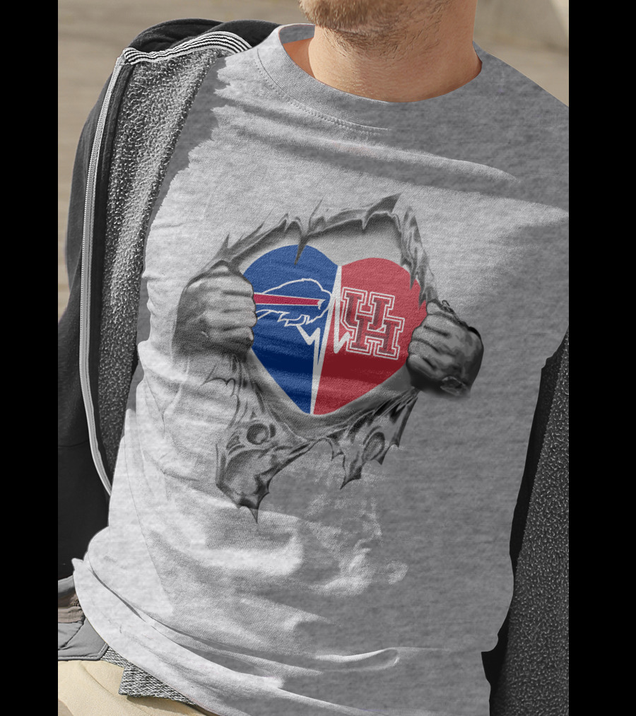 Bills Houston Cougars Heart T-Shirt