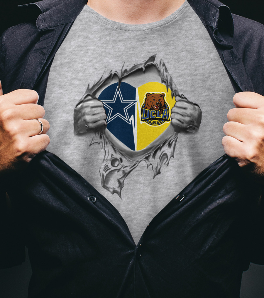 Cowboys Star Ucla Bruins Bear Heart T-Shirt