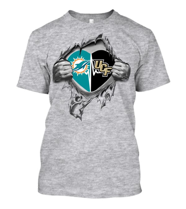 Miami Dolphins Ucf Knights  It's In My Heart T-Shirt
