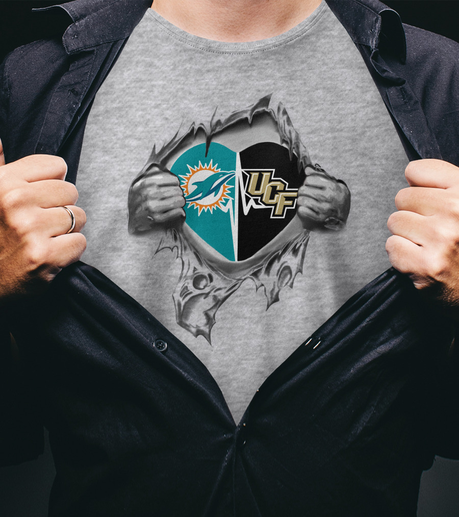 Miami Dolphins Ucf Knights  It's In My Heart T-Shirt