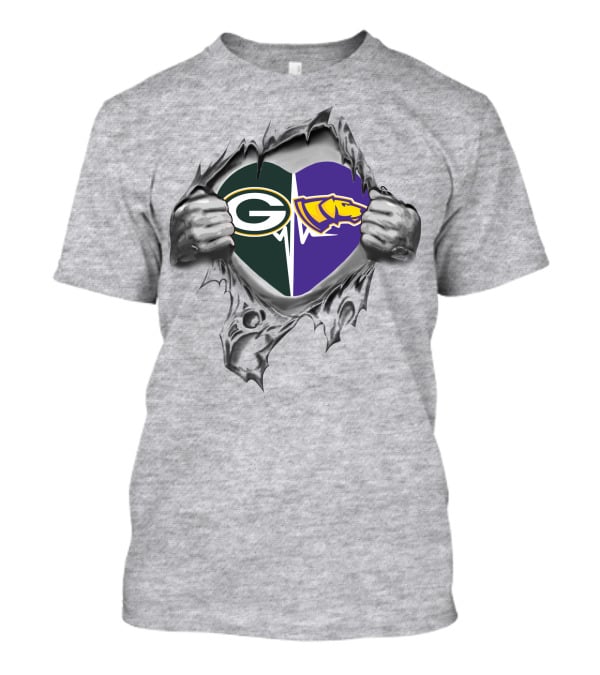 Green Bay Packers Stevens Point Pointers It's In My Heart T-Shirt