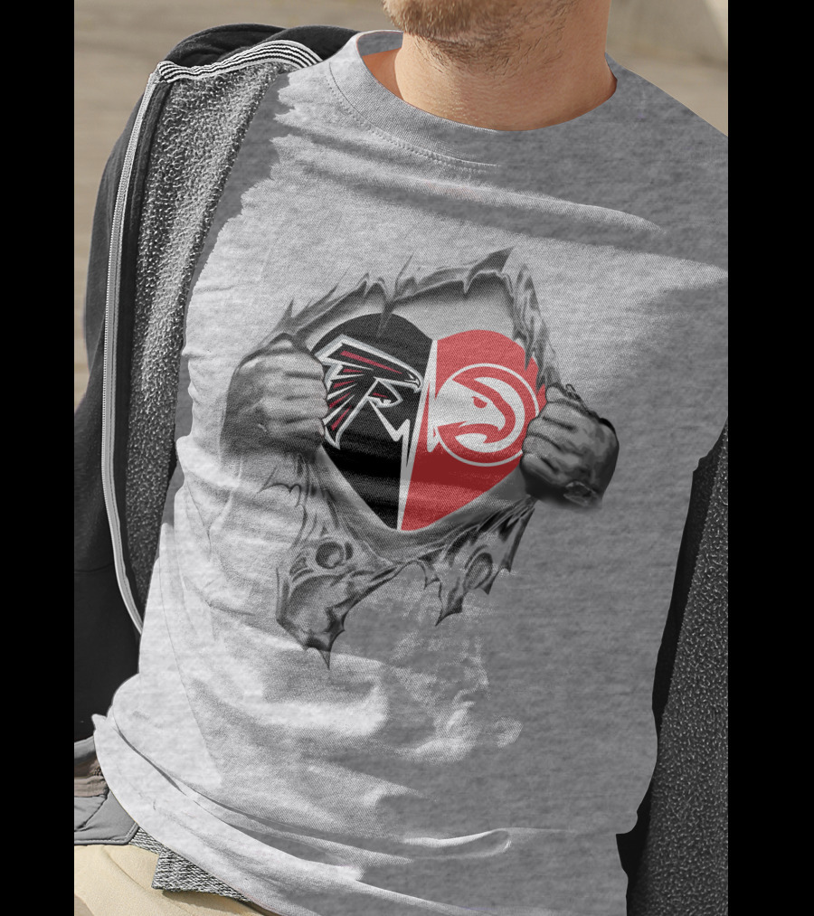 Atlanta Falcons And Hawks Heart It's In My Heart T-Shirt