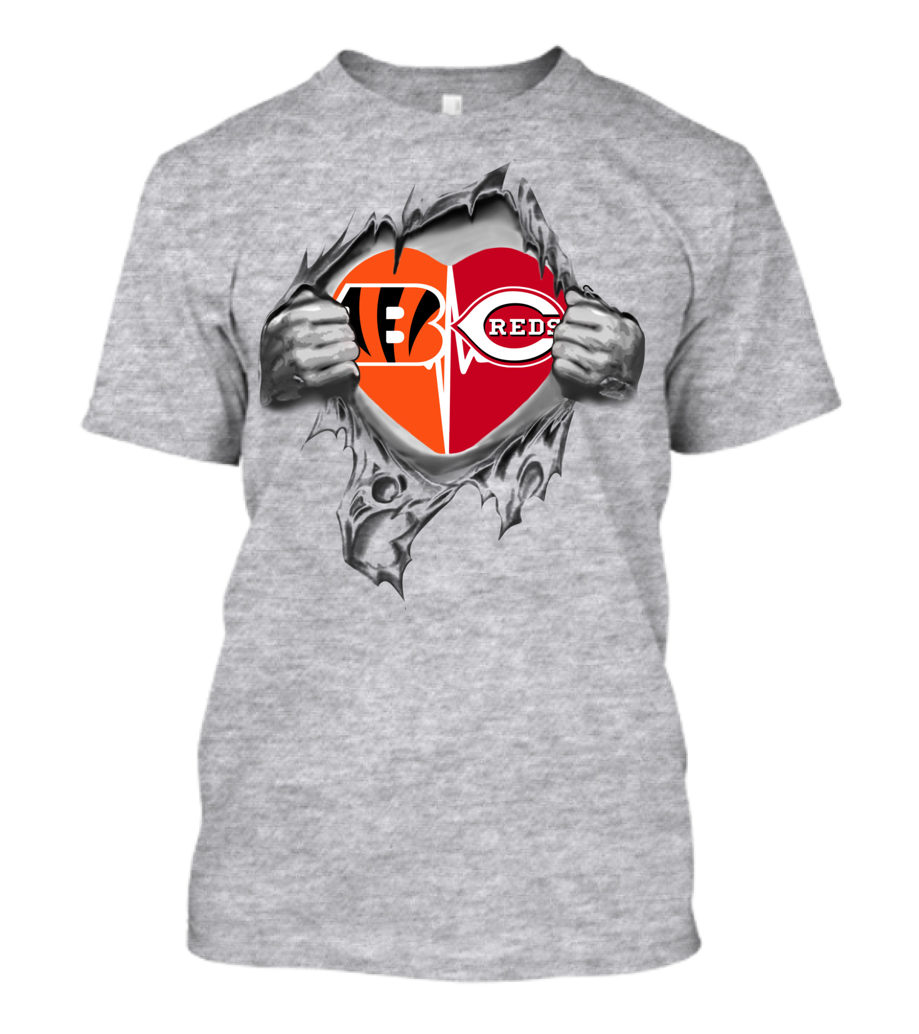 Cincinnati Bengals And Reds Heartbeat Passion T-Shirt