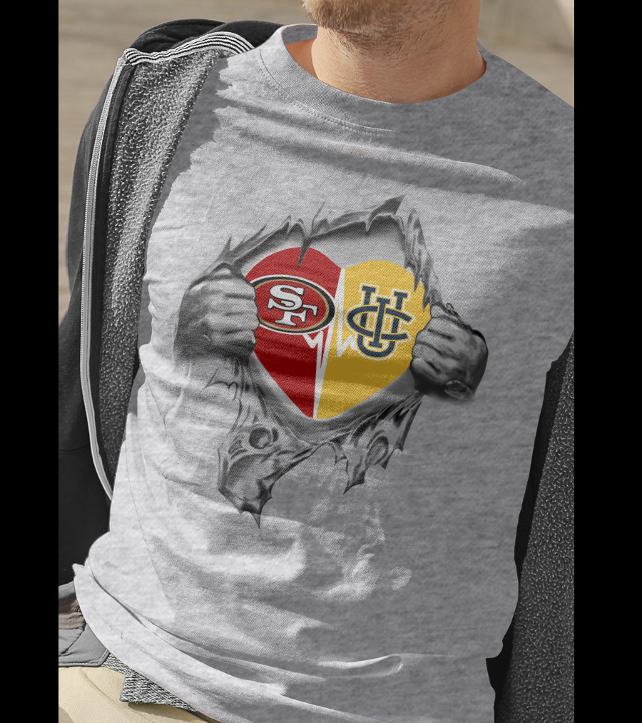 49ers San Francisco Heart Uc Irvine Anteaters Fan Passion T-Shirt