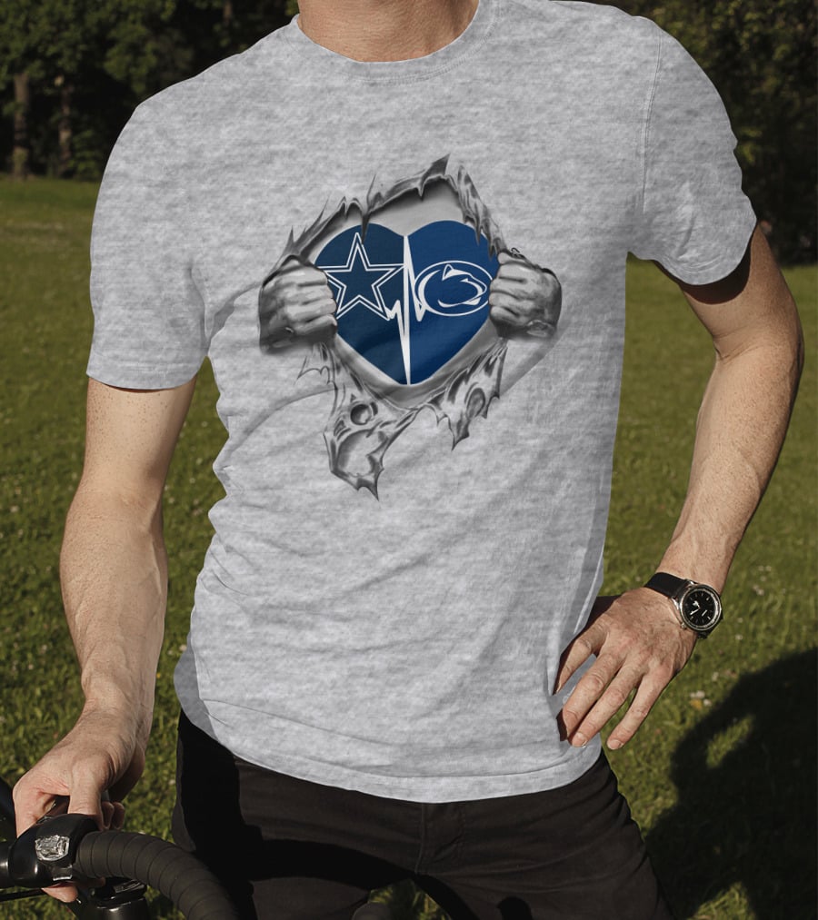 Cowboys Penn State Nittany Lions Heartbeat Passion T-Shirt