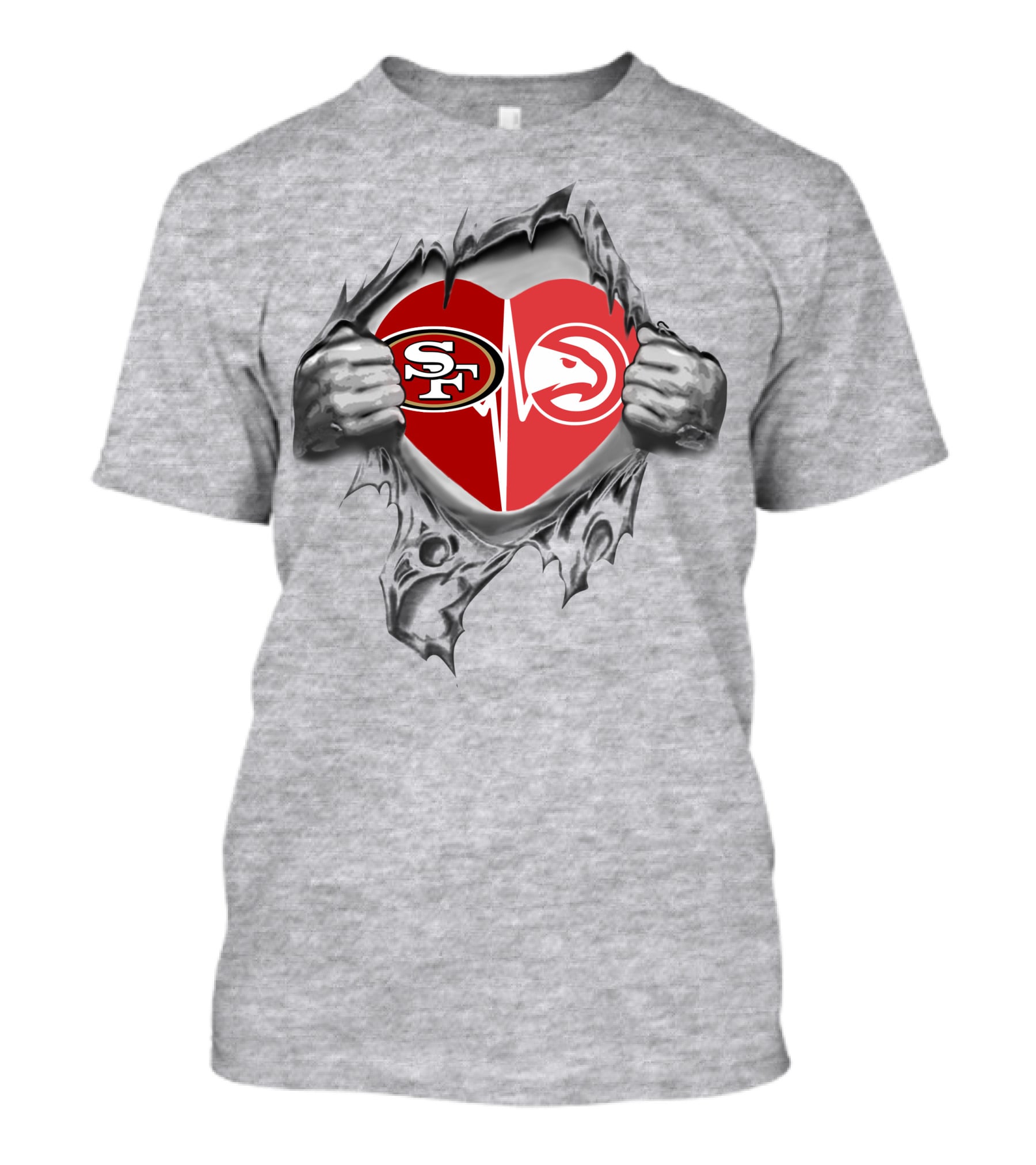 49ers Atlanta Hawks Heartfelt Loyalty Passion T-Shirt