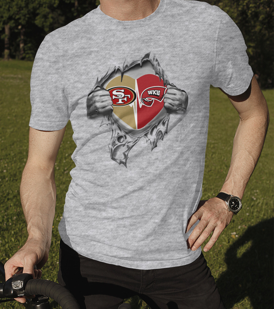 49ers Wku Hilltoppers Heart T-Shirt