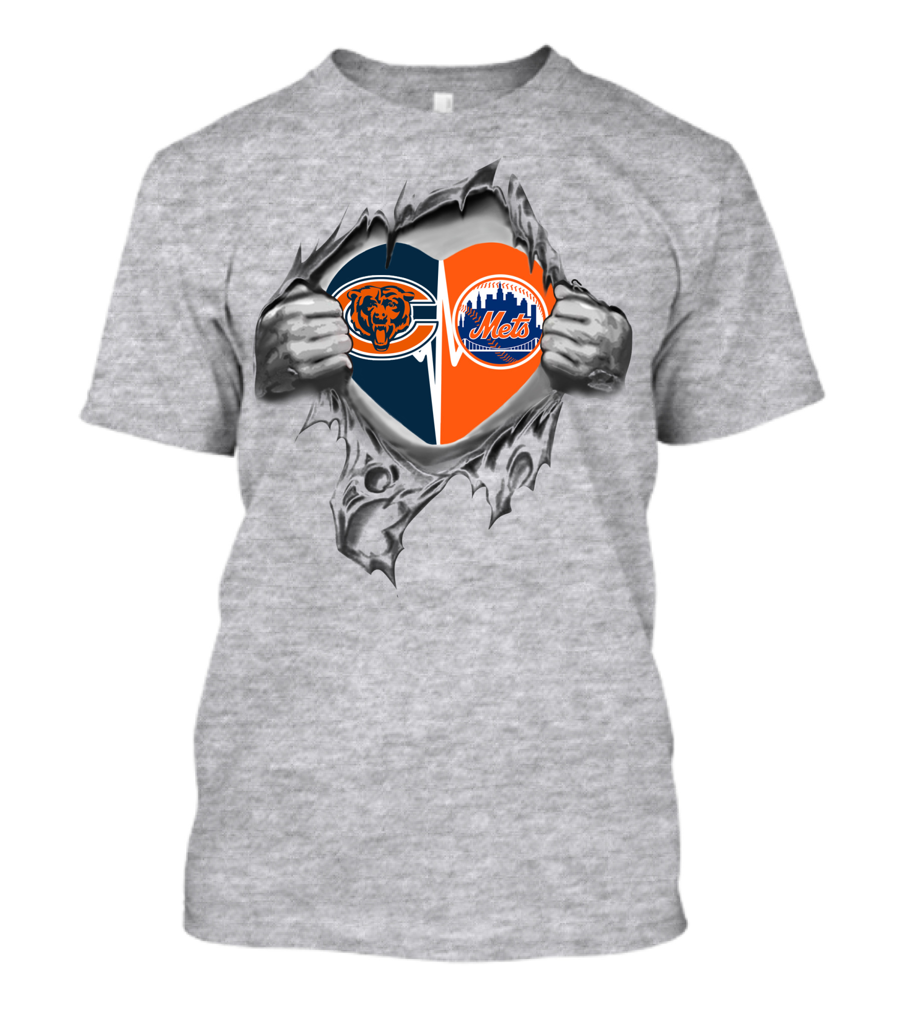 Bears New York Mets Heart T-Shirt