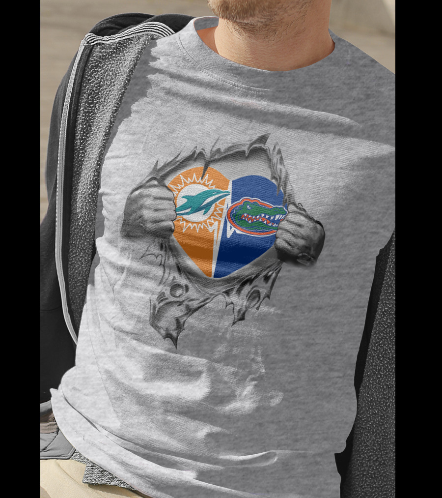 Dolphins Florida Gators It's In My Heart T-Shirt