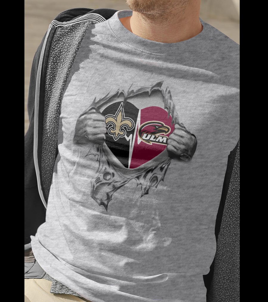 Saints Heartbeat Ul Monroe Warhawks Pride T-Shirt