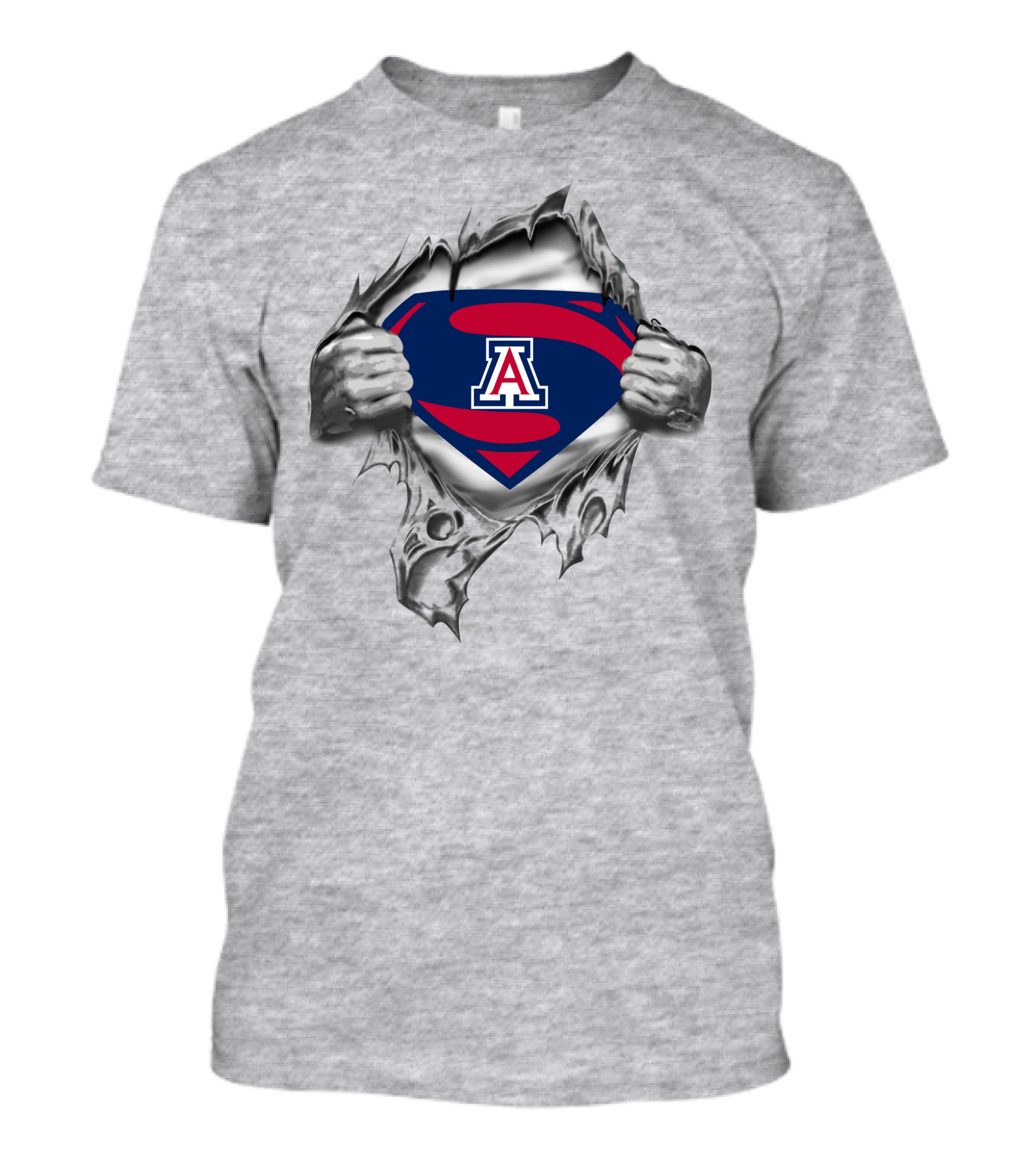 Arizona Wildcats Superman Chest Logo Reveal T-Shirt
