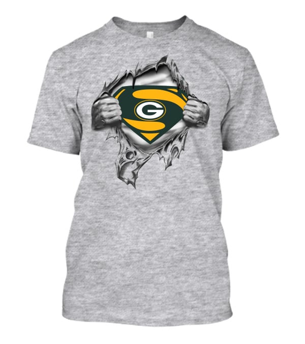 Green Bay Packers Superman Logo Pullover T-Shirt