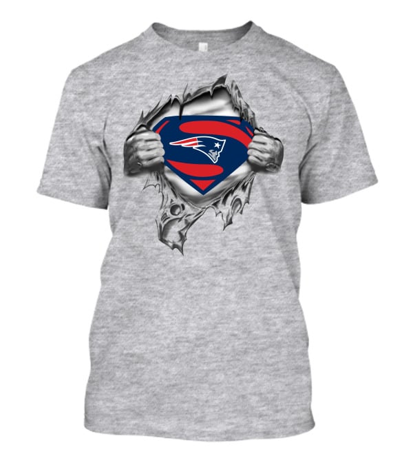 New England Patriots Superman Logo Rip T-Shirt