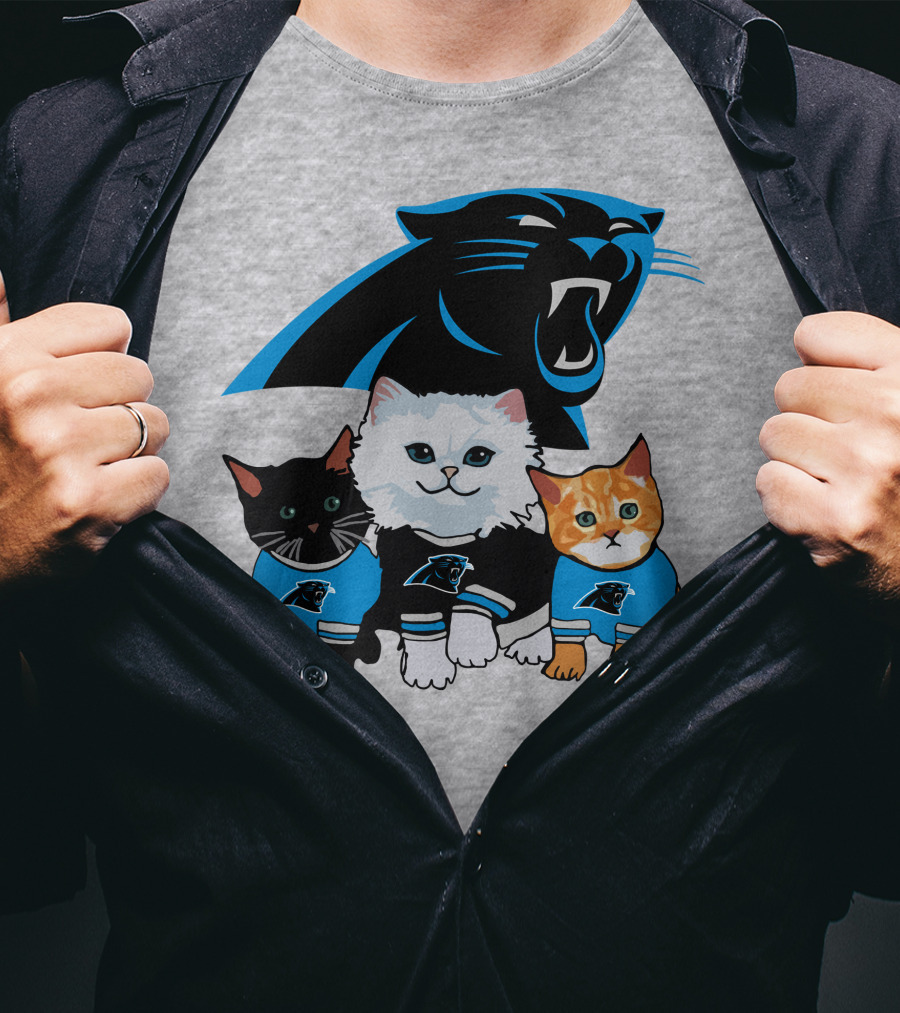 Carolina Panthers Cat Trio T-Shirt