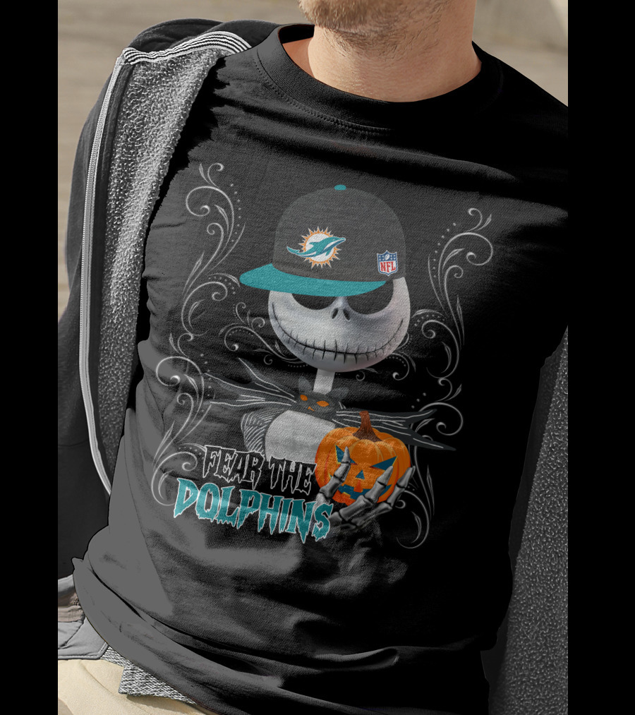 Fear The Dolphins Miami Halloween NFL T-Shirt