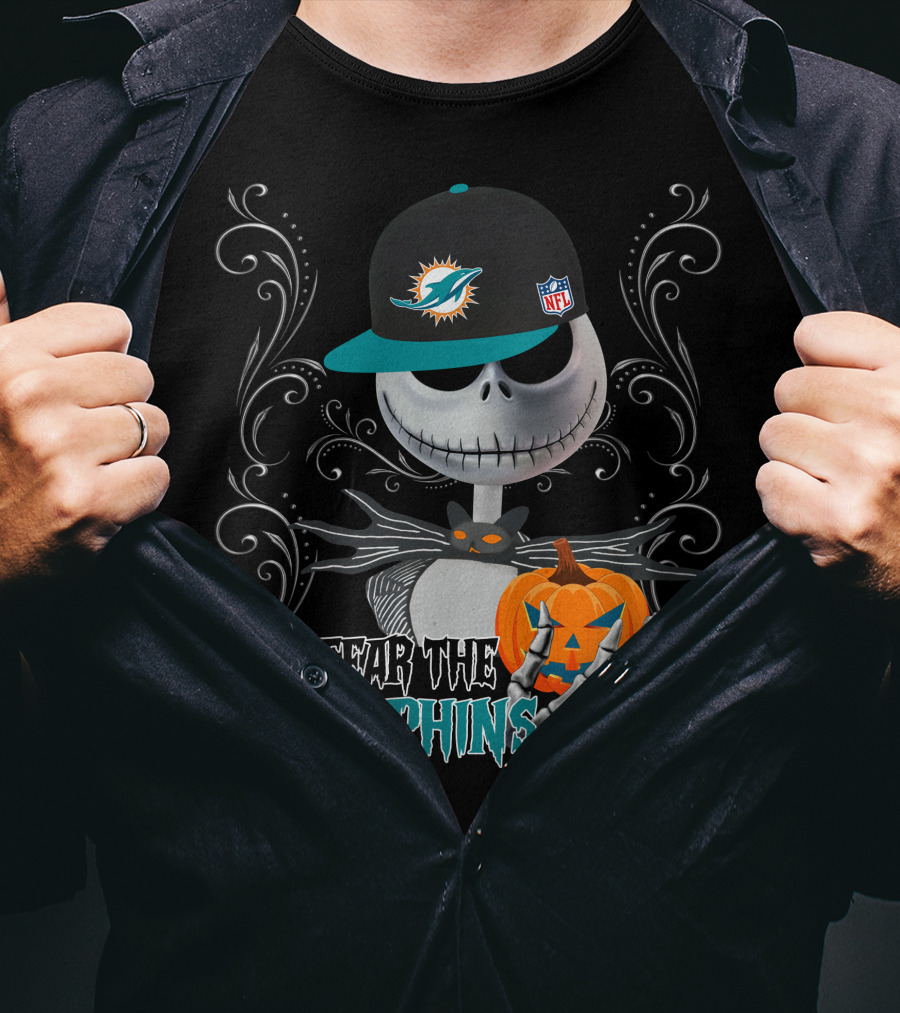 Fear The Dolphins Miami Halloween NFL T-Shirt