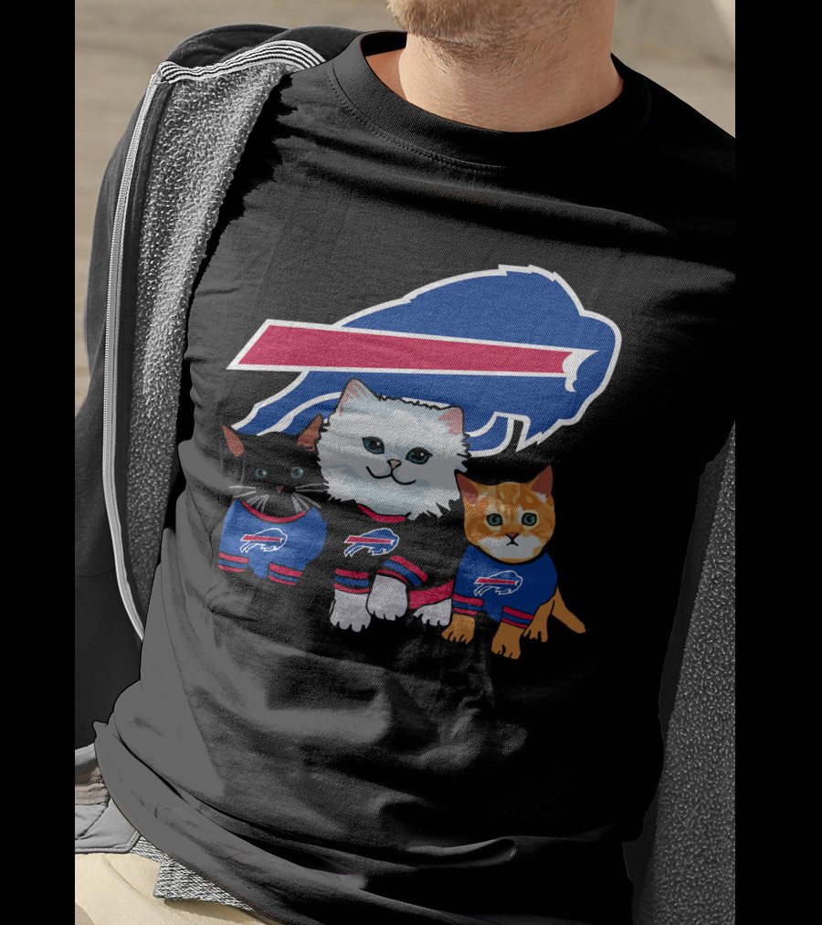 Buffalo Bills Cats In Team Jerseys T-Shirt