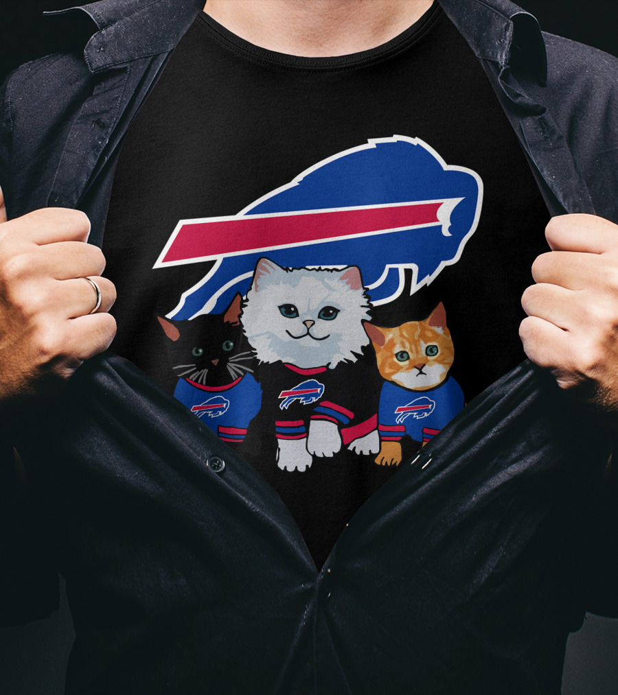 Buffalo Bills Cats In Team Jerseys T-Shirt