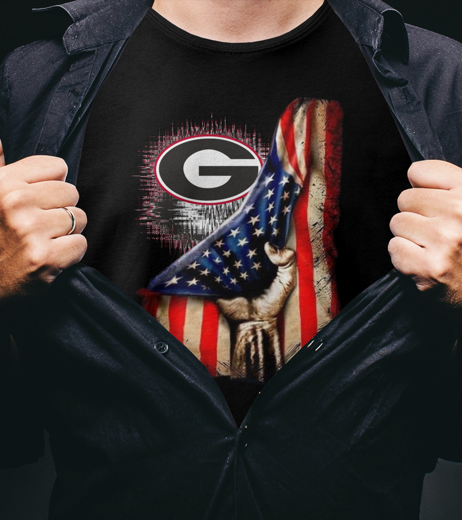 Georgia Bulldogs American Flag G Logo Patriotic T-Shirt