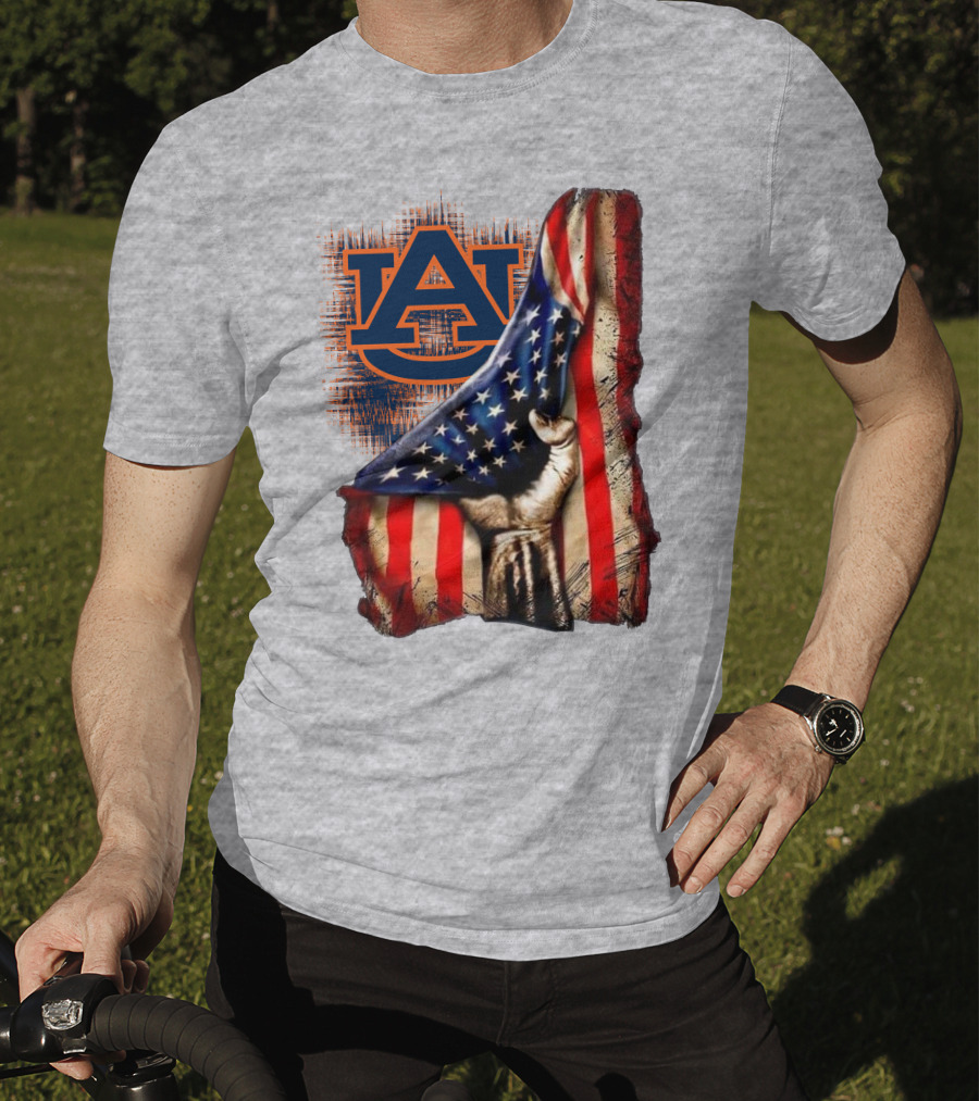 Auburn Tigers American Flag Patriotic T-Shirt