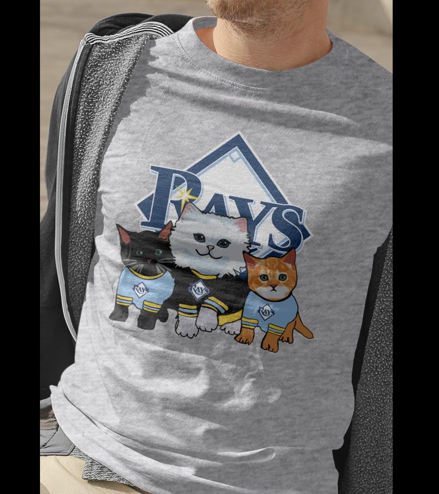 Rays Cats Wearing Team Jerseys Tampa Bay T-Shirt