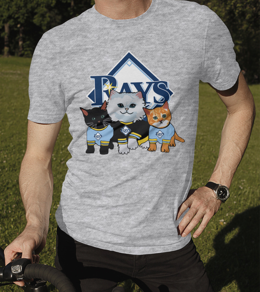 Rays Cats Wearing Team Jerseys Tampa Bay T-Shirt