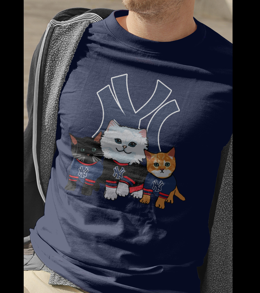 New York Yankees Cats With Team T-Shirt