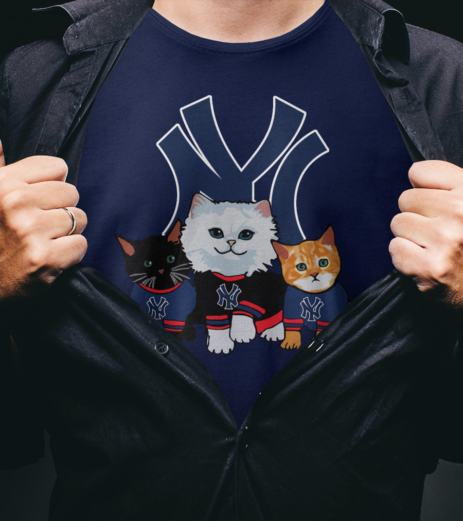 New York Yankees Cats With Team T-Shirt
