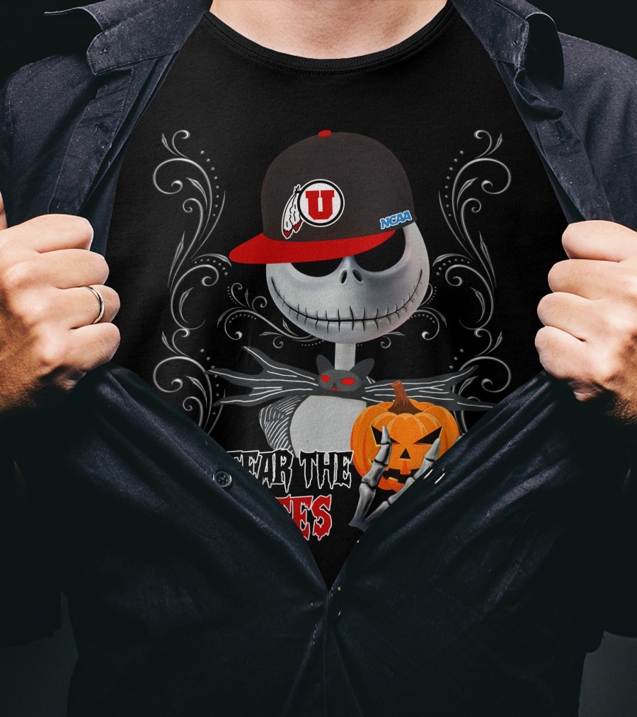 Fear The Utes Halloween Jack-O'-Lantern Skeleton U Hat T-Shirt