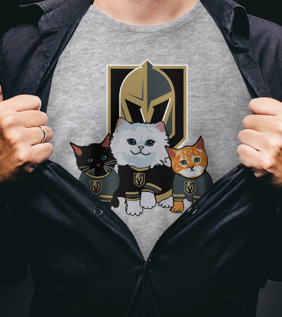 Vegas Golden Knights Cats Team T-Shirt