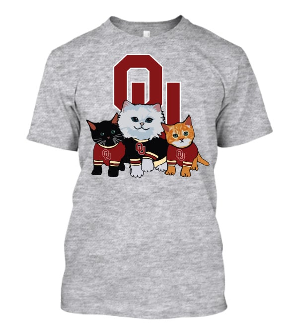 Oklahoma Sooners Cats In Team Jerseys With OU T-Shirt