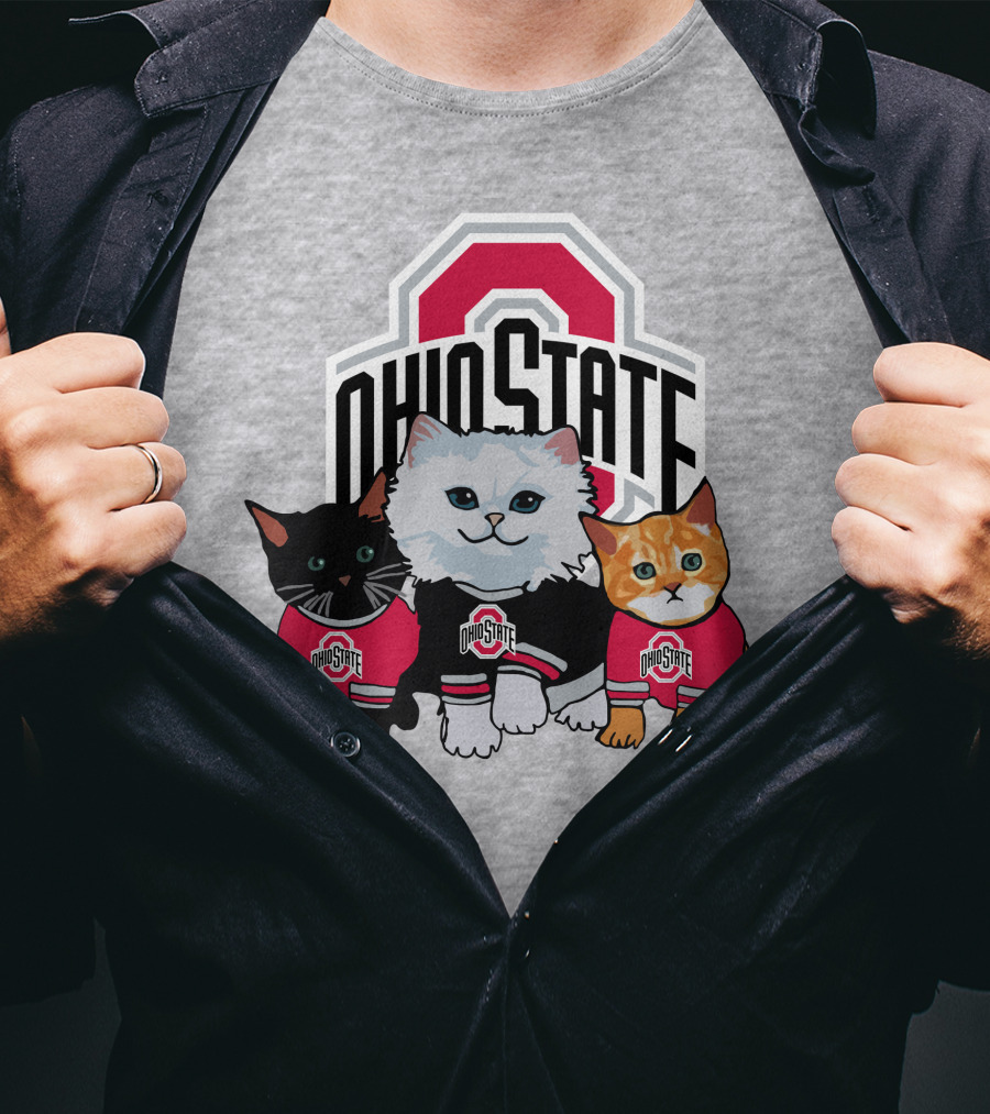 Ohio State Buckeyes Cats In Team Jerseys T-Shirt