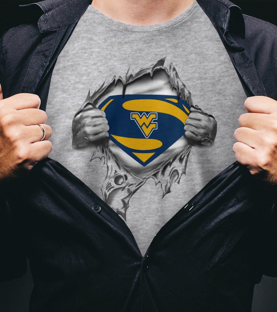 378 West Virginia Mountaineers Superman T-Shirt