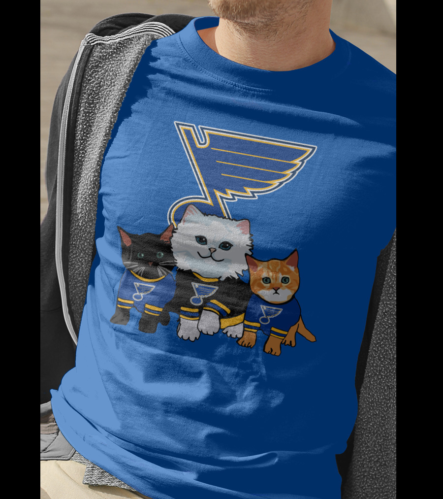 St Louis Blues Cats In Team Jerseys T-Shirt