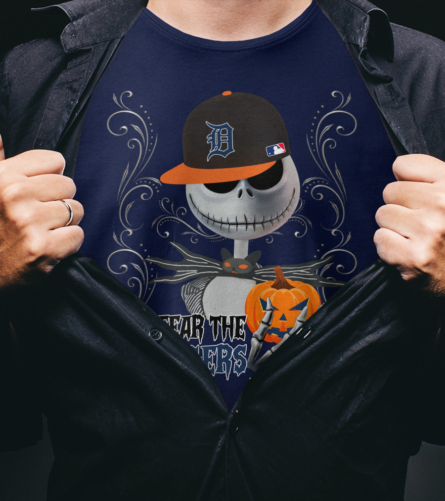 Fear The Tigers Halloween Detroit T-Shirt