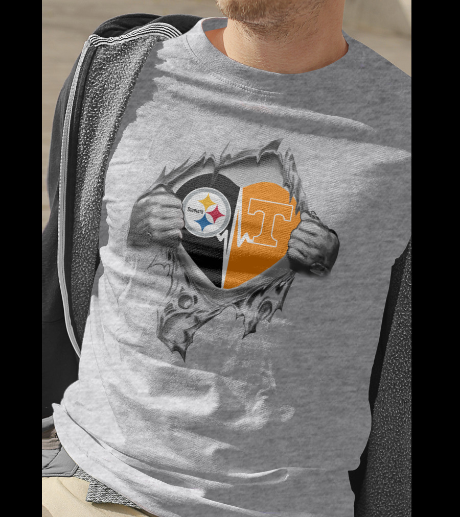 Steelers Tennessee Volunteers Heart T-Shirt