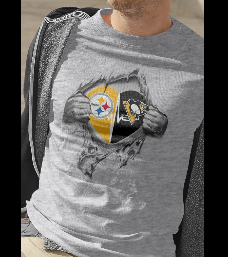 Steelers Pittsburgh Penguins Heartbeat Passion T-Shirt